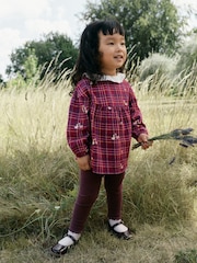 Red Check Goose Long Sleeve Blouse and Leggings Set (3mths-7yrs) - Image 2 of 9