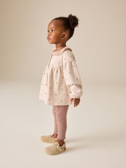 Cream Long Sleeve Blouse and Leggings Set (3mths-7yrs) - Image 2 of 8