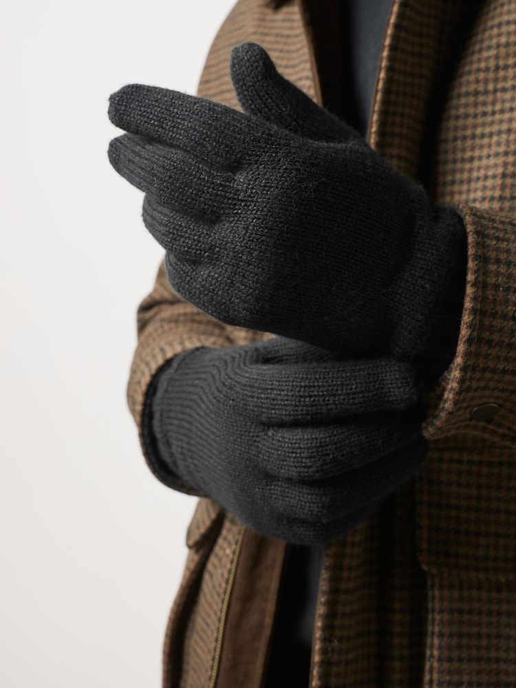 Black Thinsulate Knitted Gloves - Image 1 of 5 Black Thinsulate Knitted Gloves - Image 1 of 5