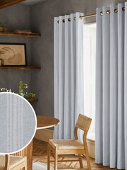 Blue Chevron Stripe Made to Measure Curtains - Image 1 of 9
