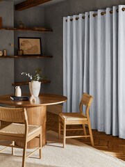 Blue Chevron Stripe Made to Measure Curtains - Image 2 of 9