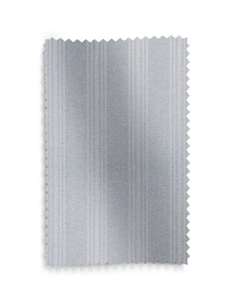 Blue Chevron Stripe Made to Measure Curtains - Image 9 of 9