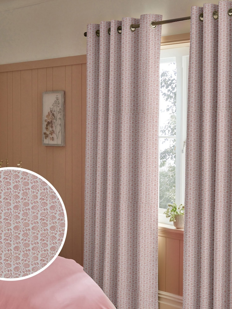 Carnation Pink Eliza Made to Measure Curtains - Image 1 of 10 Carnation Pink Eliza Made to Measure Curtains - Image 1 of 10
