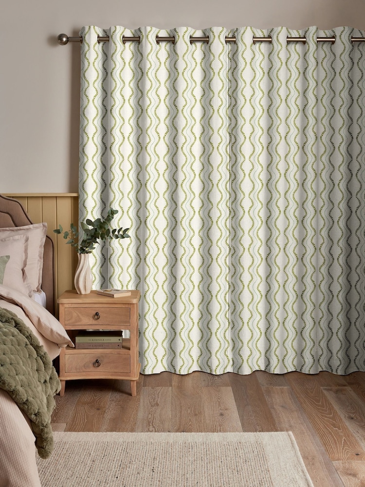 Olive Green Anton Made to Measure Curtains - Image 2 of 10 Olive Green Anton Made to Measure Curtains - Image 2 of 10
