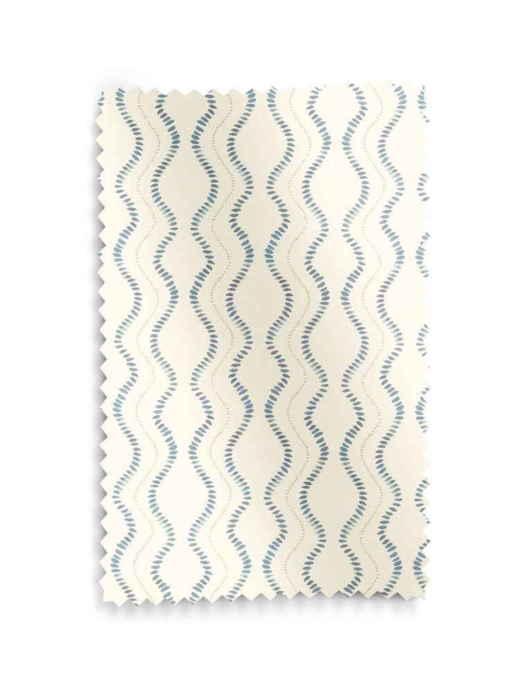 Navy Blue and Natural Anton Made to Measure Curtains - Image 10 of 10 Navy Blue and Natural Anton Made to Measure Curtains - Image 10 of 10