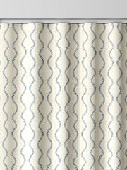 Navy Blue and Natural Anton Made to Measure Curtains - Image 9 of 10