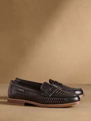 Russell & Bromley Black Larton Loafers - Image 1 of 7