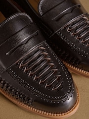 Russell & Bromley Black Larton Loafers - Image 4 of 7