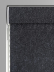 Ink Blue Chenille Made to Measure Roman Blind - Image 3 of 6