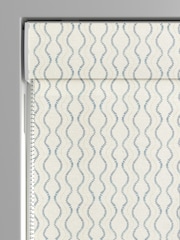 Navy Blue and Natural Anton Made to Measure Roman Blind - Image 5 of 7
