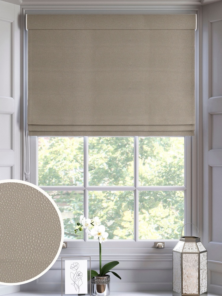 Natural Stipple Made to Measure Roman Blind - Image 1 of 6 Natural Stipple Made to Measure Roman Blind - Image 1 of 6