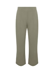 M&Co Green Petite Pintuck Side Tipped Trousers - Image 5 of 5