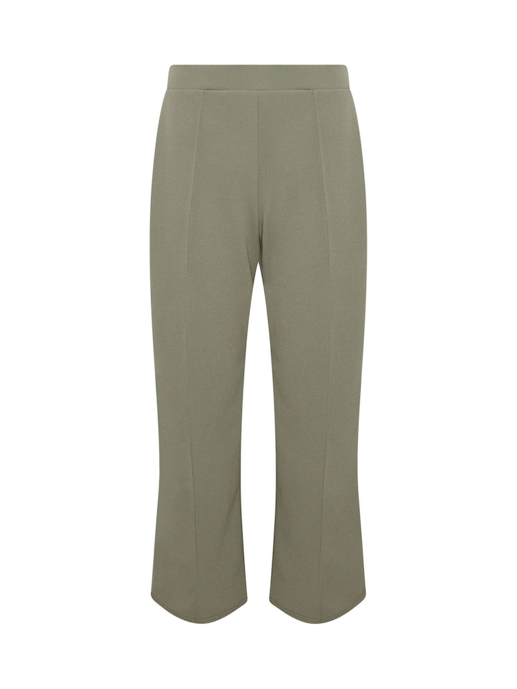 M&Co Green Petite Pintuck Side Tipped Trousers - Image 5 of 5