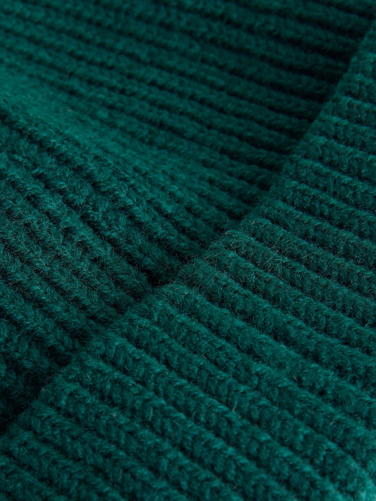 Forest Green Knitted Beanie - Image 4 of 4 Forest Green Knitted Beanie - Image 4 of 4