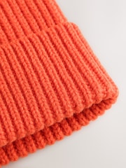 Orange Knitted Beanie - Image 3 of 4