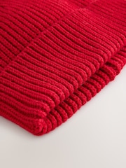 Red Knitted Beanie - Image 4 of 5