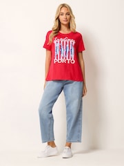 M&Co Red Sardine Placement Print T-Shirt - Image 2 of 5