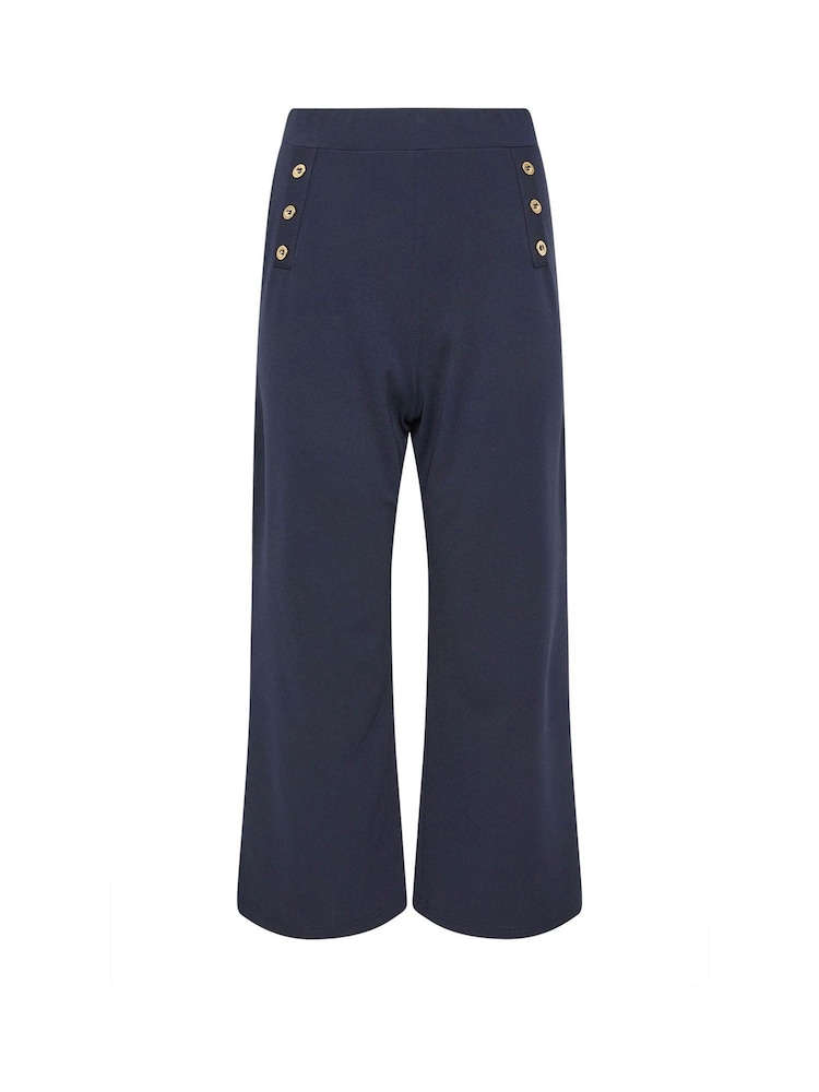 M&Co Blue Military Button Trousers - Image 5 of 5 M&Co Blue Military Button Trousers - Image 5 of 5