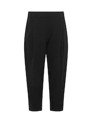 PixieGirl Petite Black Textured Barrel Trousers - Image 5 of 5