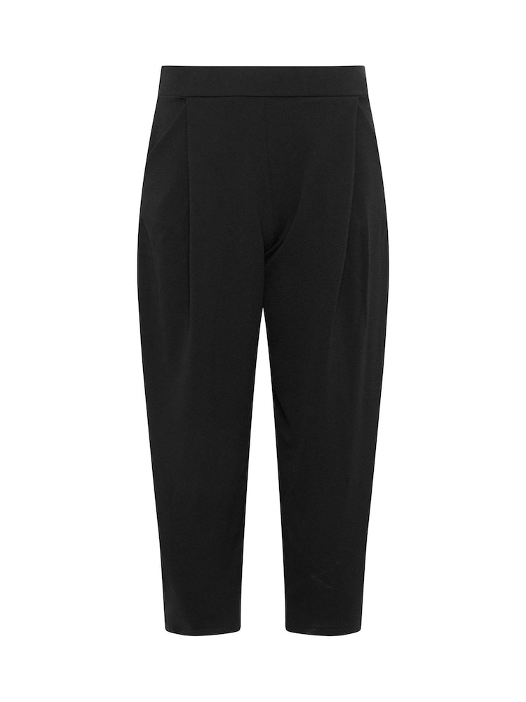 PixieGirl Petite Black Textured Barrel Trousers - Image 5 of 5