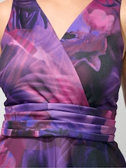 Yours Curve Pink London V-Neck Skater Dress - Image 4 of 5
