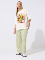 Yours Curve White Limited You Slogan T-Shirt - Image 2 of 5