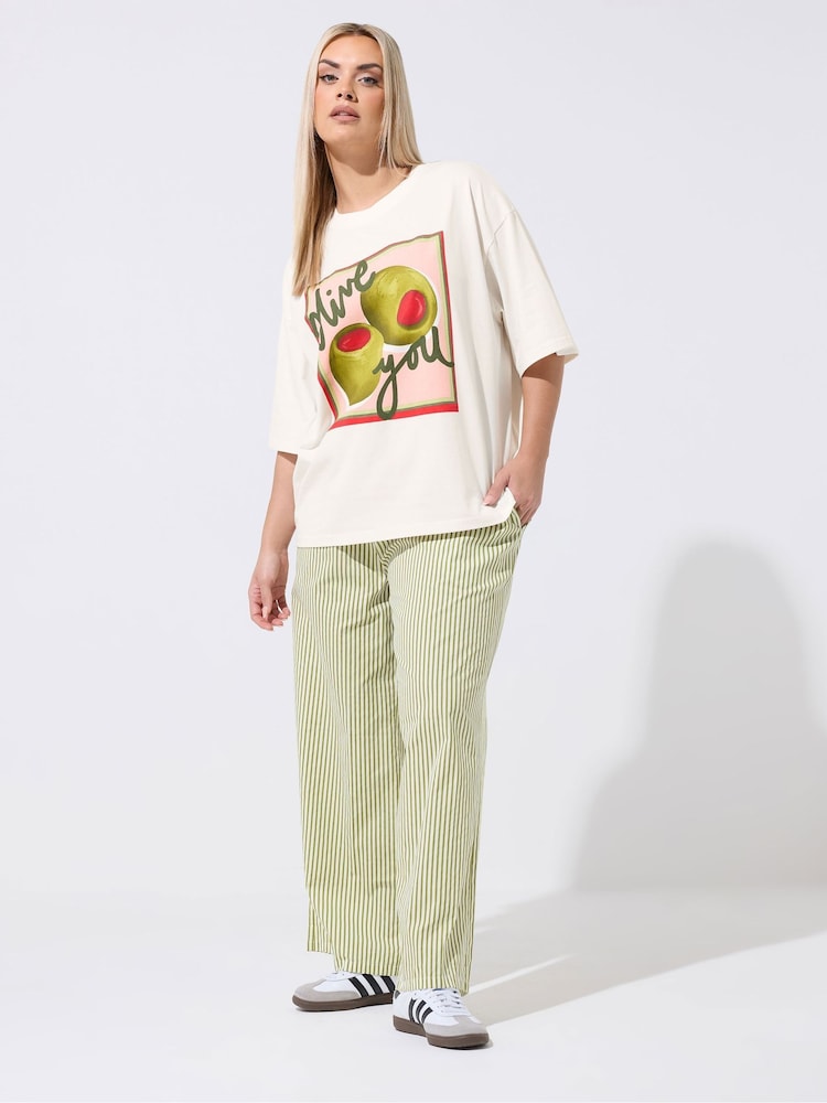 Yours Curve White Limited You Slogan T-Shirt - Image 2 of 5