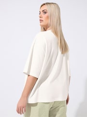 Yours Curve White Limited You Slogan T-Shirt - Image 3 of 5