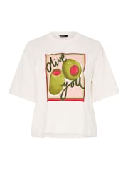 Yours Curve White Limited You Slogan T-Shirt - Image 5 of 5