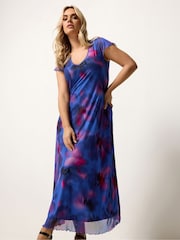 Μπλε - Φόρεμα Yours Curve Mesh Μακρύ φόρεμα - Εικόνα 1 από 5