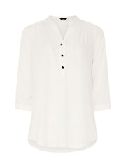 M&Co Cream Textured Lightweight Blouse - Image 5 of 5