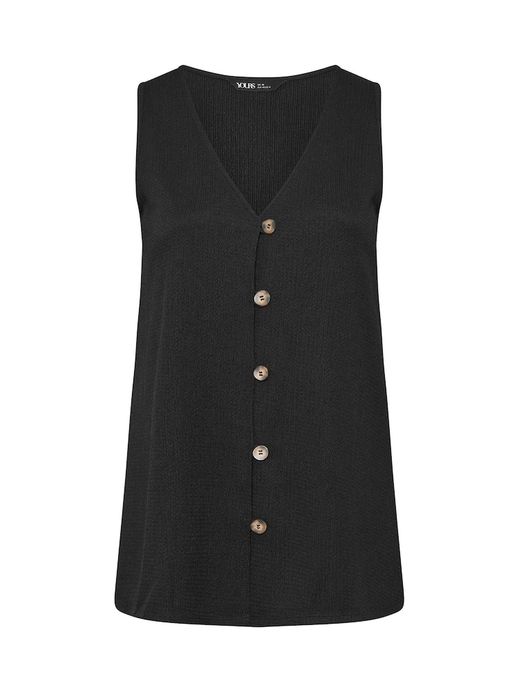 Yours Curve Black Textured Waistcoat - Image 5 of 5 Yours Curve Black Textured Waistcoat - Image 5 of 5