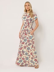 Long Tall Sally Red Shirred Waist Maxi Dress - Image 2 of 5