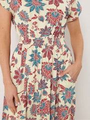 Long Tall Sally Red Shirred Waist Maxi Dress - Image 4 of 5