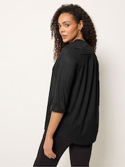 M&Co Black Textured Lightweight Blouse - Image 3 of 5