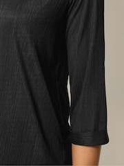 M&Co Black Textured Lightweight Blouse - Image 4 of 5