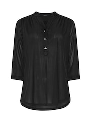M&Co Black Textured Lightweight Blouse - Image 5 of 5