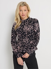 M&Co Pink Shirred Top - Image 1 of 2