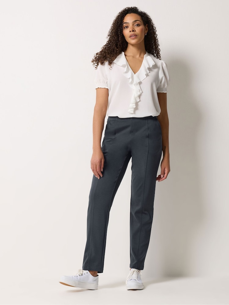 M&Co Grey Ponte Seam Detail Trousers - Image 2 of 5