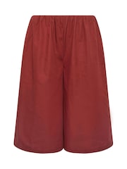 אדום - PixieGirl Petite Poplin Extra Long Culottes - תמונה 5 מתוך 5