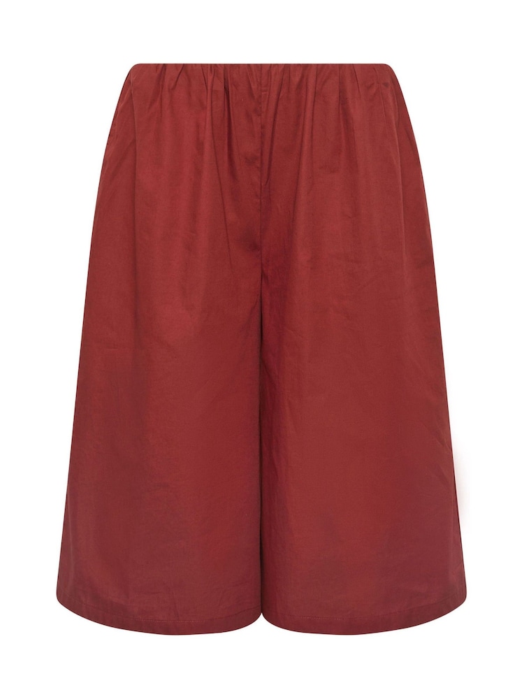 אדום - PixieGirl Petite Poplin Extra Long Culottes - תמונה 5 מתוך 5