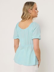 Long Tall Sally Blue Square Neck Blouse - Image 3 of 5