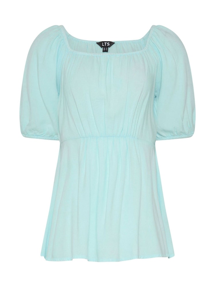 Long Tall Sally Blue Square Neck Blouse - Image 5 of 5 Long Tall Sally Blue Square Neck Blouse - Image 5 of 5