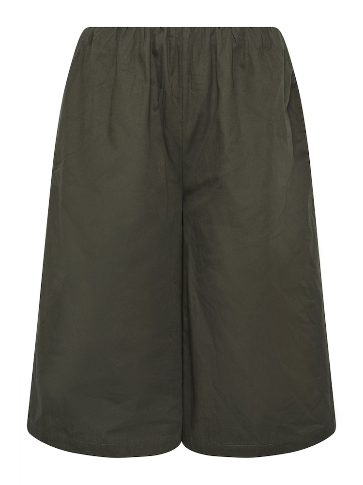 PixieGirl Petite Green Poplin Extra Long Culottes - Image 5 of 5