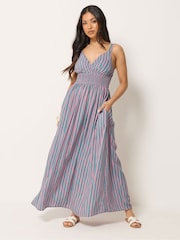 PixieGirl Pink Wrap Maxi Dress - Image 1 of 5