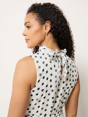 M&Co White Tiered Chiffon Midi Dress - Image 4 of 5