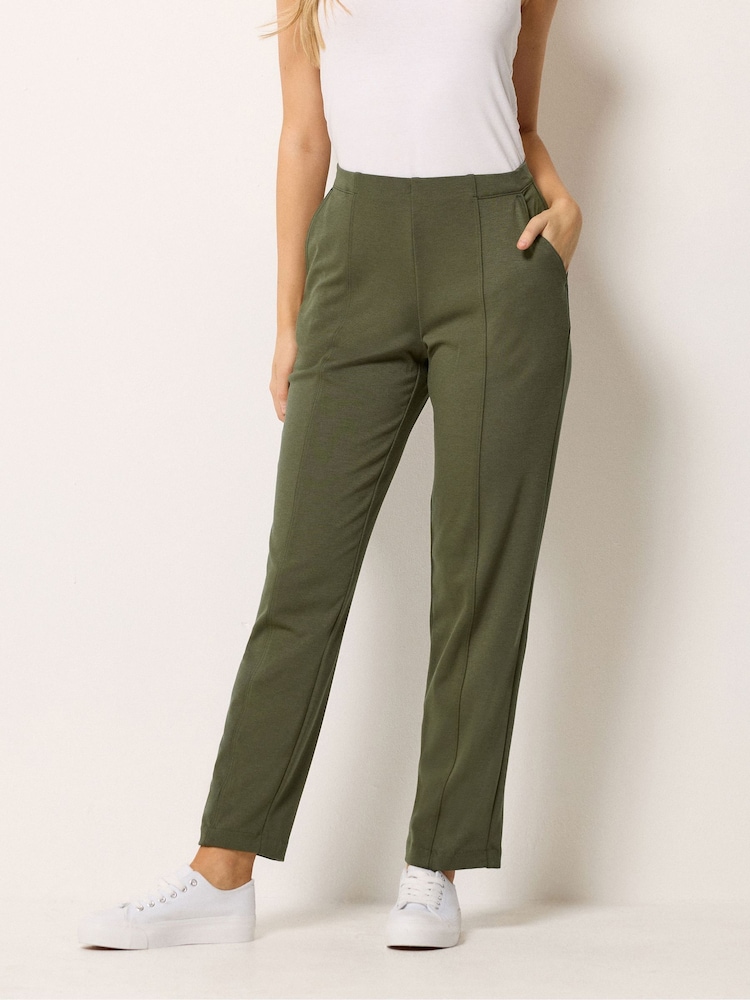 M&Co Green Ponte Seam Detail Trousers - Image 1 of 5