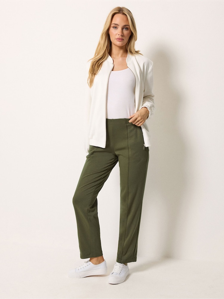 M&Co Green Ponte Seam Detail Trousers - Image 2 of 5