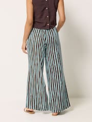 PixieGirl Petite Brown Stripe Palazzo Trousers - Image 3 of 5