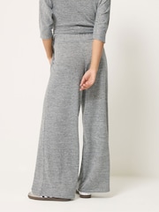 PixieGirl Petite Grey Soft Touch Wide Leg Trousers - Image 3 of 5
